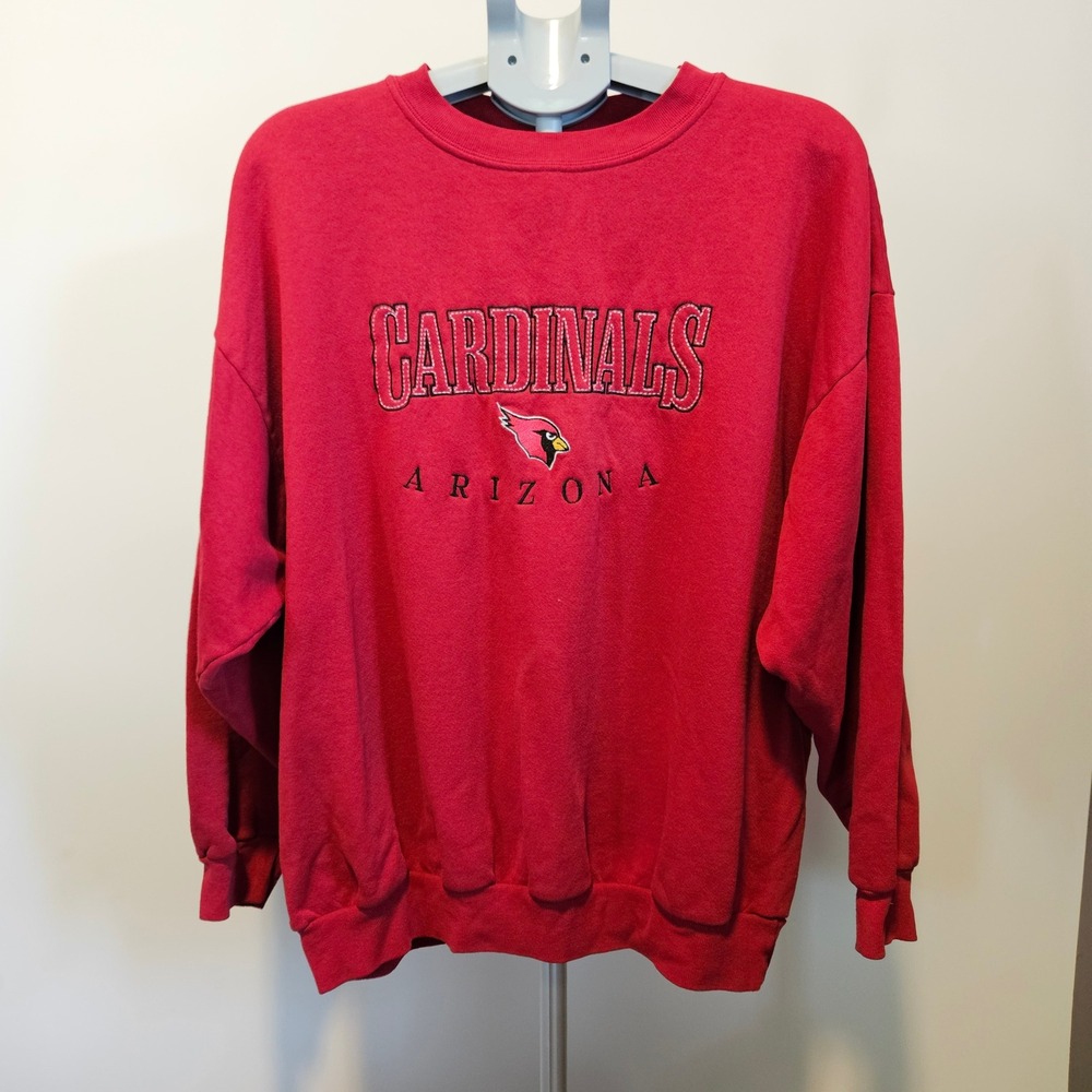 Vintage Arizona Cardinals Sweatshirt Embroidered Crewneck XL Pullover Spellout
